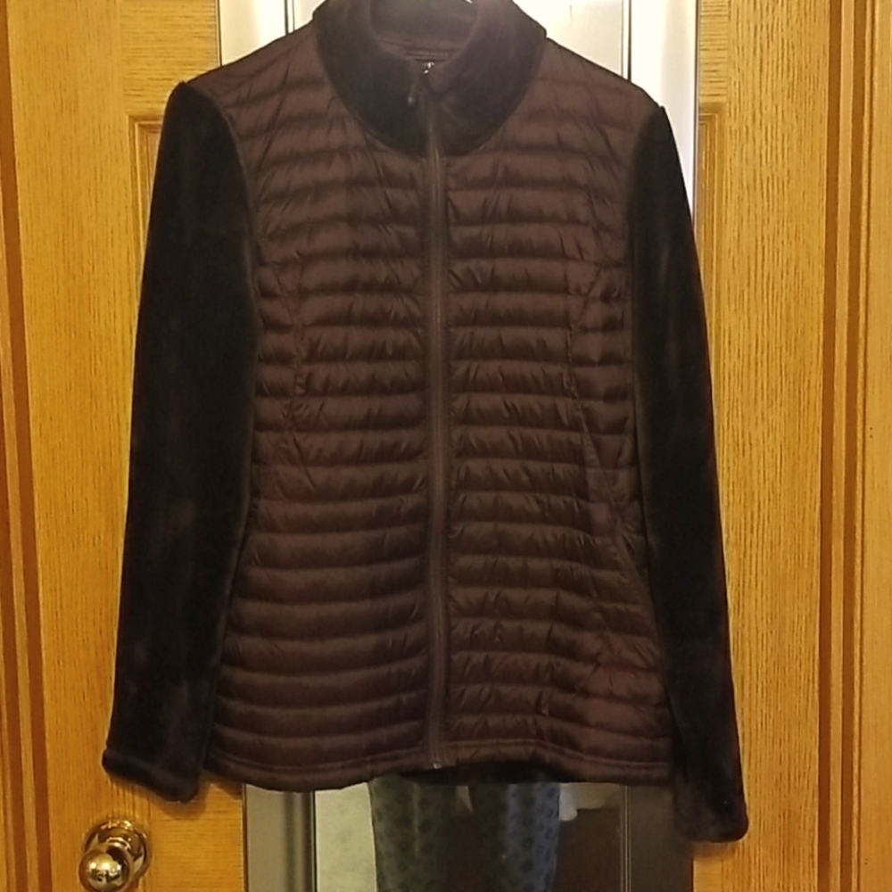 Very Warm Puffer Vest Fleece Sleeves Jacket Large